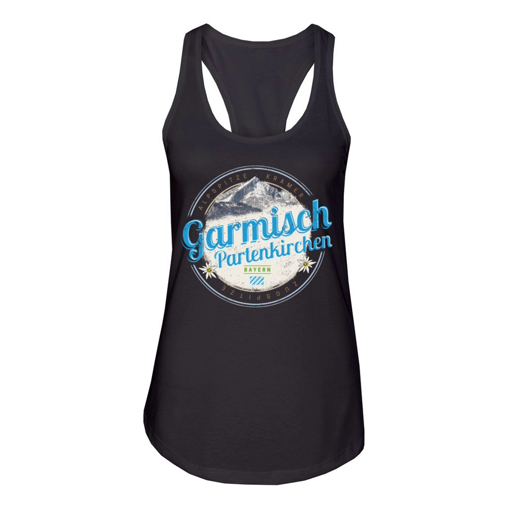 Garmisch Partenkirchen Bavaria Vintage Alps German Women's Racerback Tank