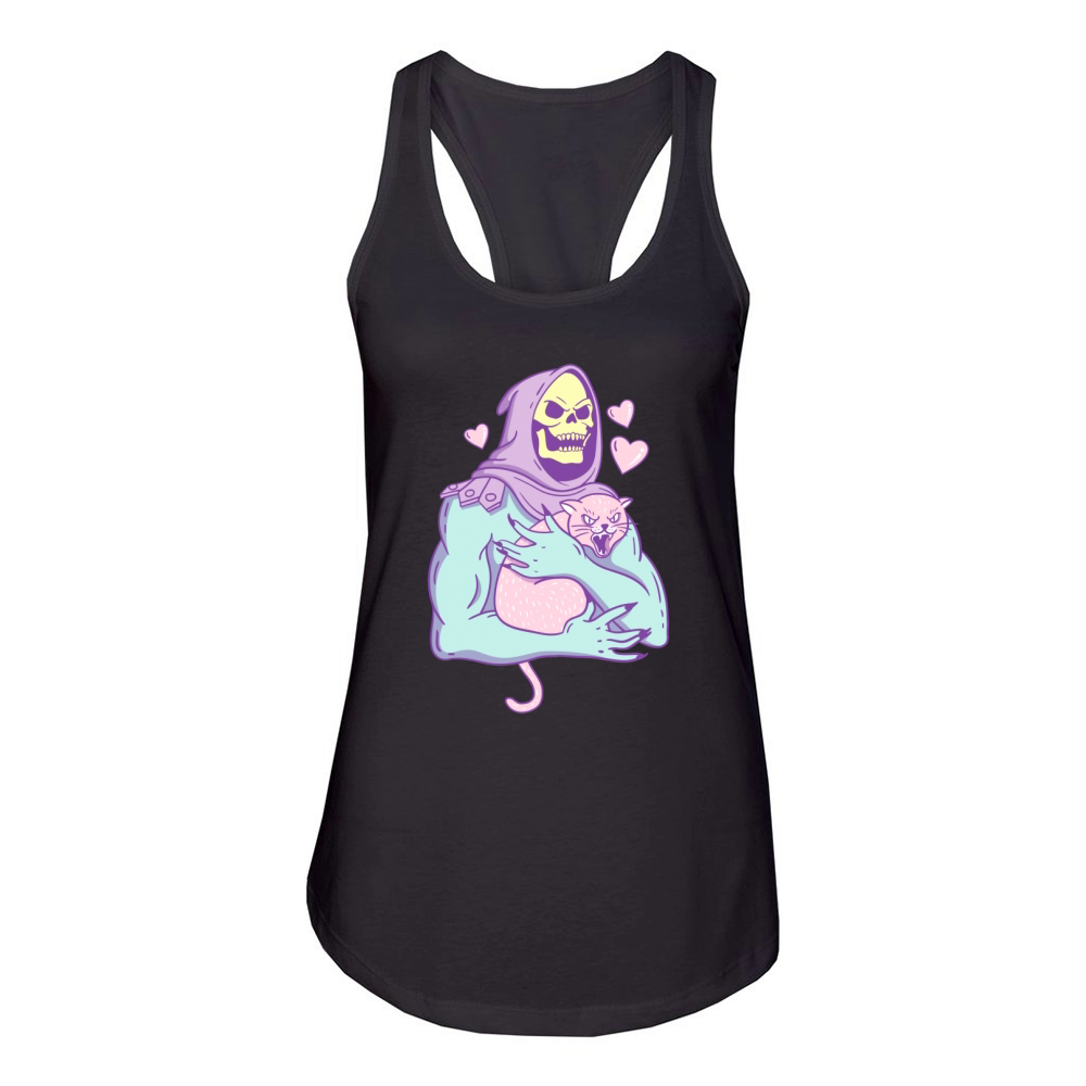 Skeletor cat sticker Women's Racerback Tank