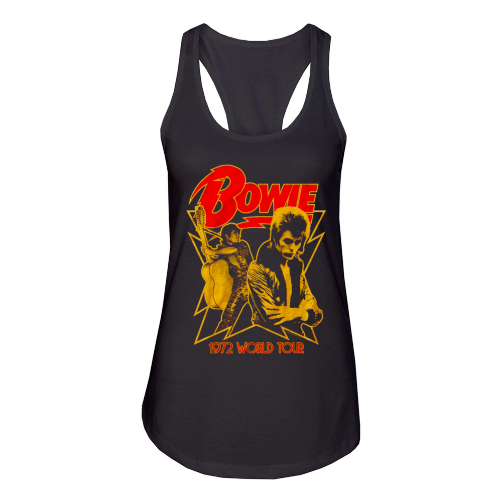 1972 World Tour David Bowie Women's Racerback Tank