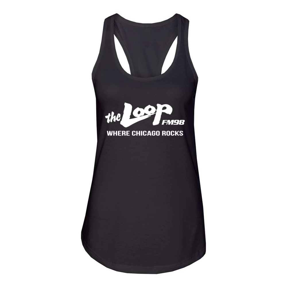 The Loop 98 Where Chicago Rocks-01 LIMTED EDITION Women's Racerback Tank