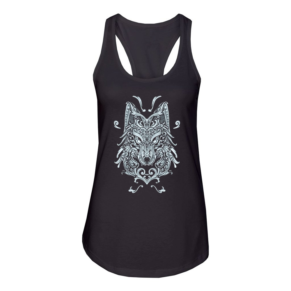 Wolf, Wolf Art, Wolf Drawing - Kids' Ho Women's Racerback Tank