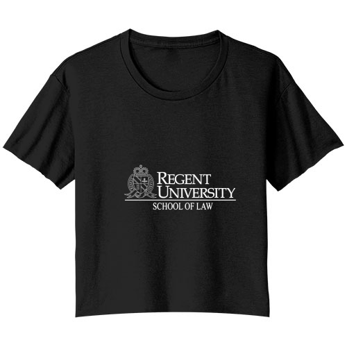 Regent University School of Law Bella Ladies Flowy Crop T-shirt