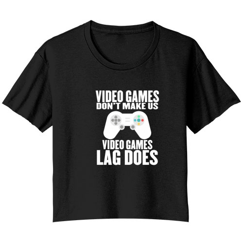 Video Games Bella Ladies Flowy Crop T-shirt
