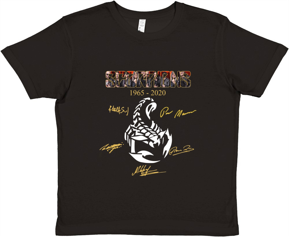 Scorpions Rock Band 1965 2020 Signatures Premium Kids Crewneck T-shirt