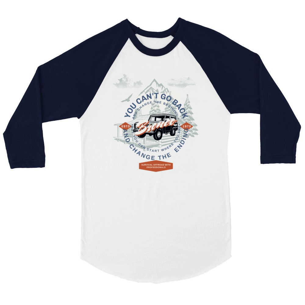 vintage ford bronco Unisex ¾ sleeve Raglan T-shirt