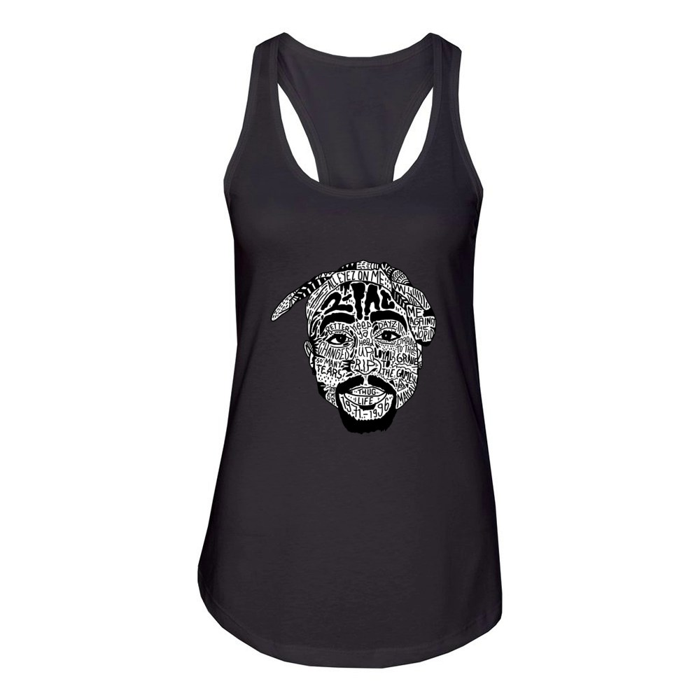 2Pac Thug Life 2 Pac All Eyez On Me Women's Racerback Tank