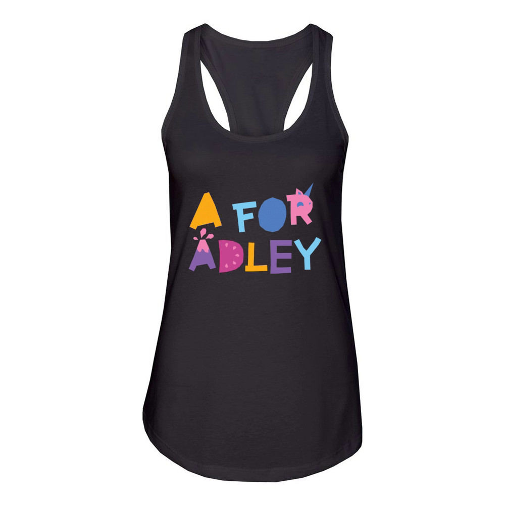 a for adley  Simple Art Design Women's Racerback Tank