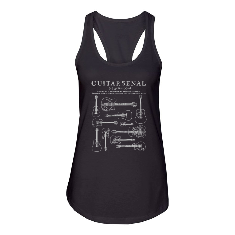 Guitarsenal Shirt by Tony Polecastro Women's Racerback Tank