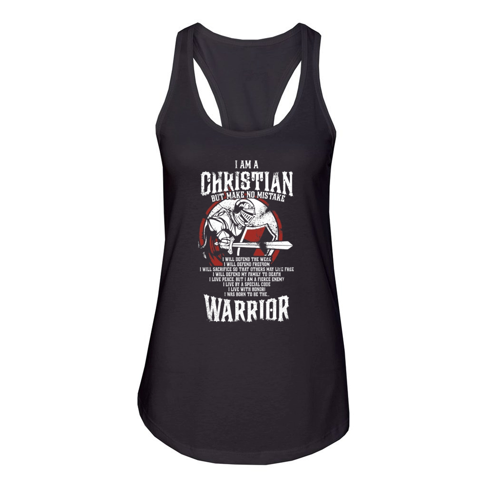 I am a Christian - The crusader - Warrior - Shirt Women's Racerback Tank