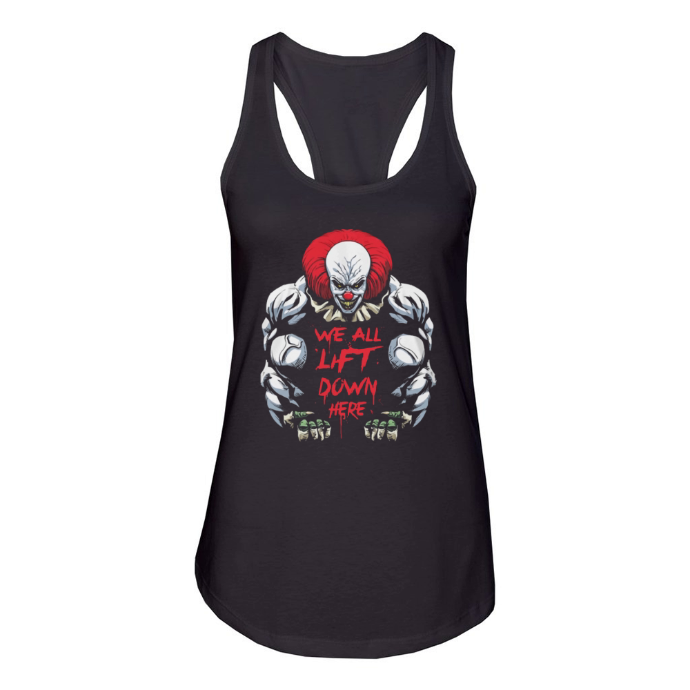 Pennywise we all lift down here IT Women's Racerback Tank