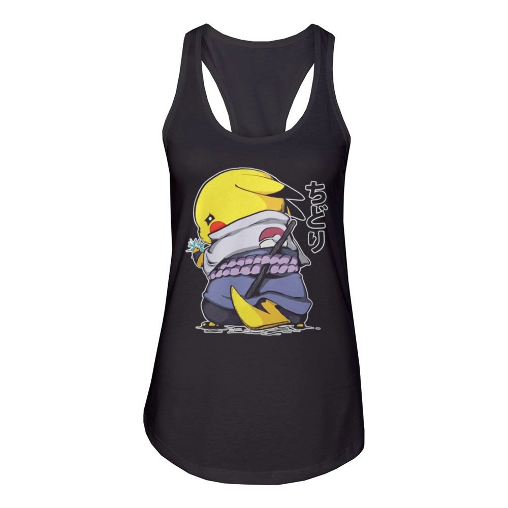 Pikachu Sasuke Naruto Chidori Women's Racerback Tank