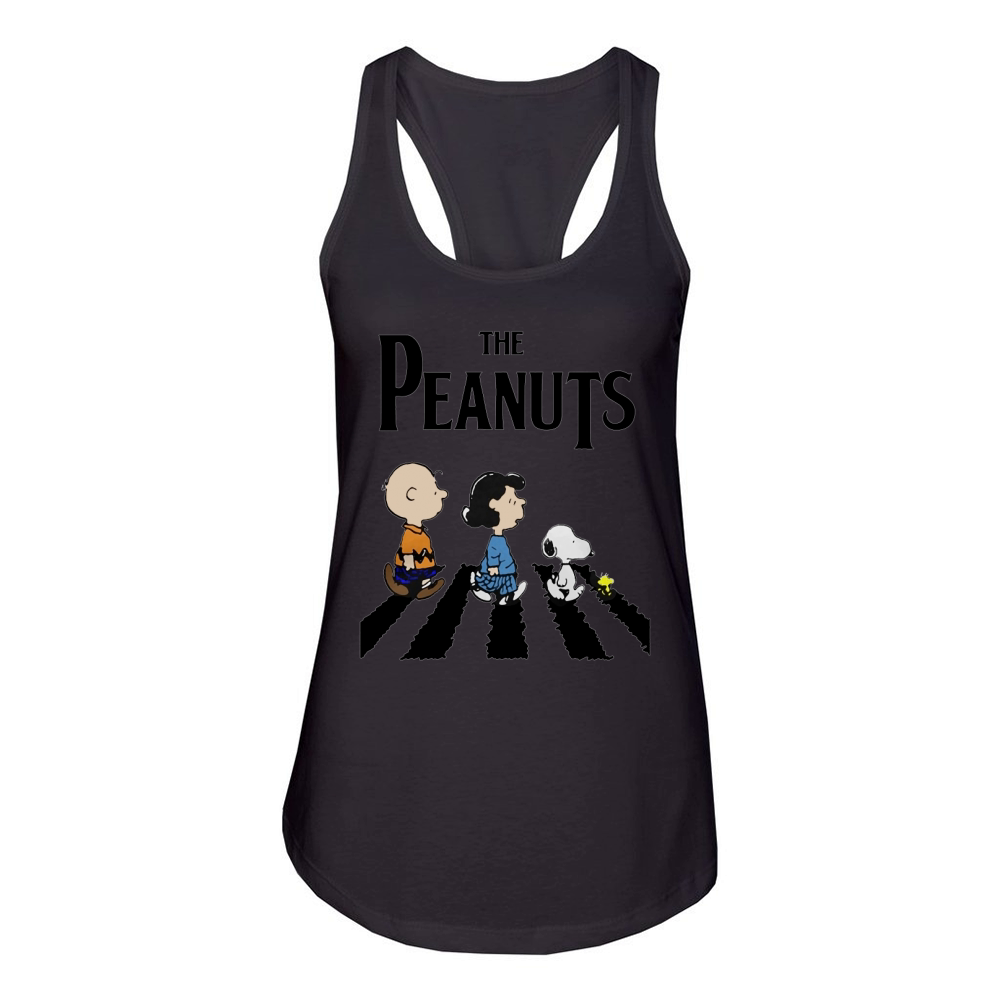 shirt Peanuts Abbey Road Women's Racerback Tank