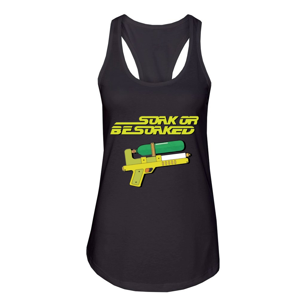 Soak Or Be Soaked Super Soaker Homage Women's Racerback Tank