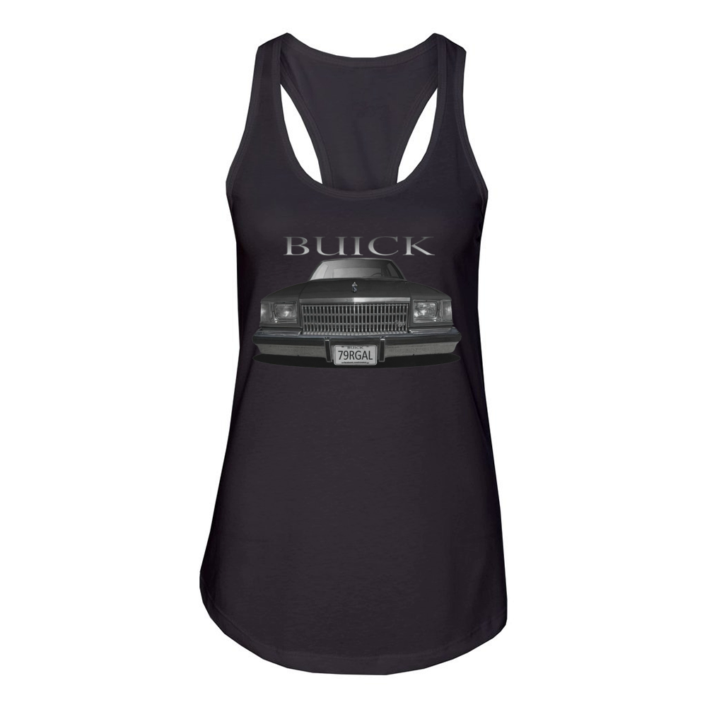 1979 Buick Regal Front Black Women's Racerback Tank