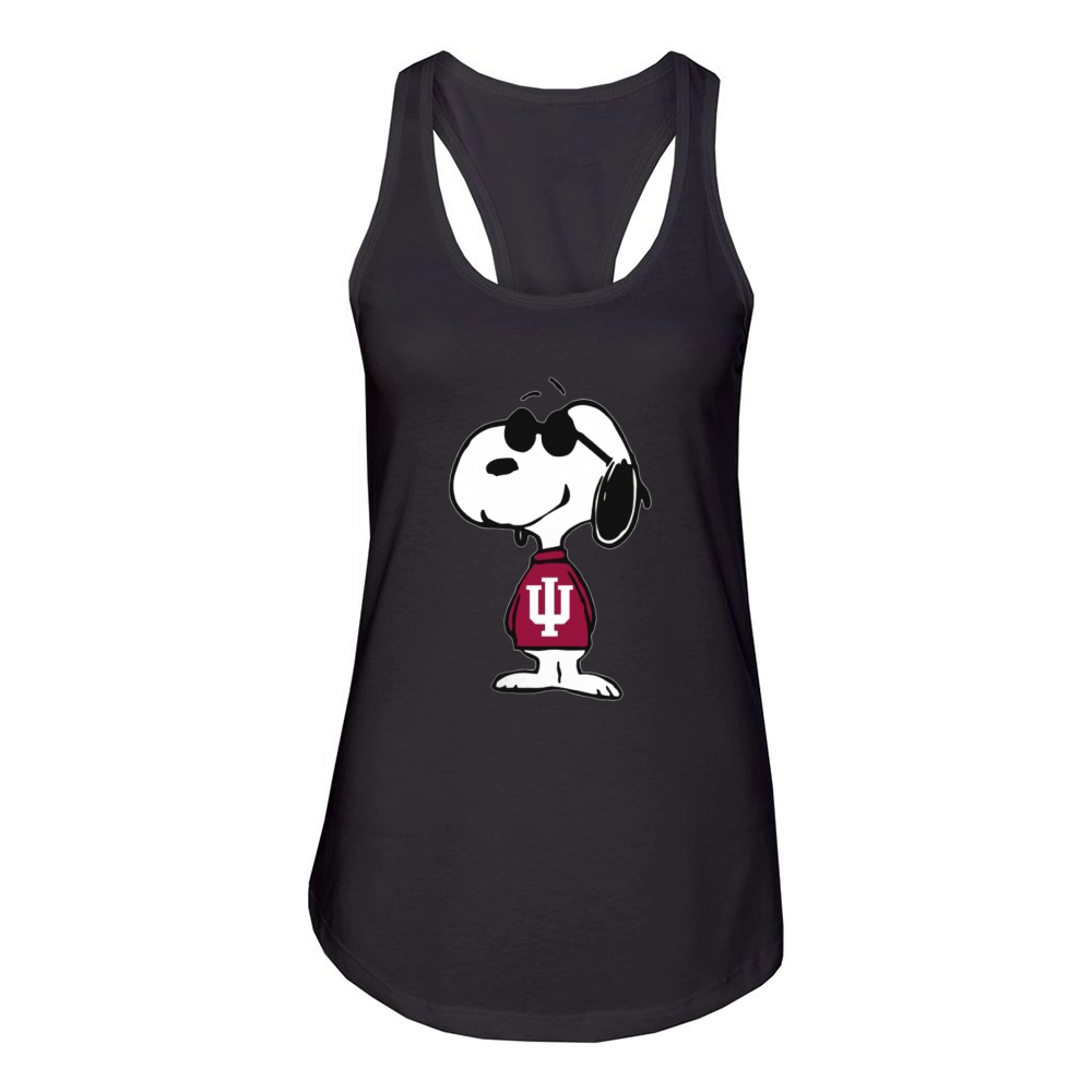 CG-snoopy-sport-football-Indiana Hoosiers Women's Racerback Tank