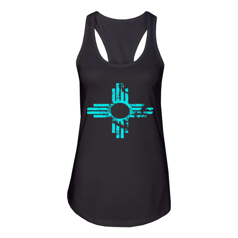 New Mexico Zia symbol Women's Racerback Tank