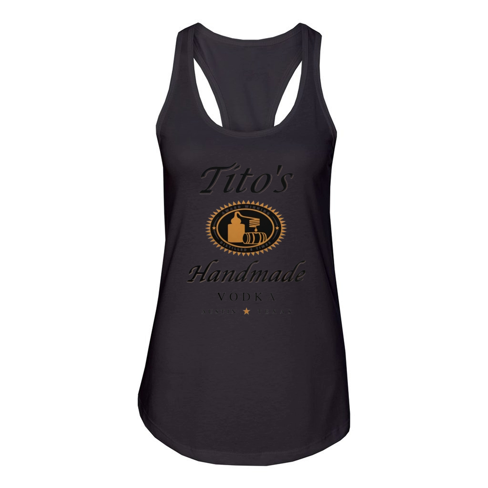Tito’s Handmade Vodka award winning distilled 6 times Women's Racerback Tank