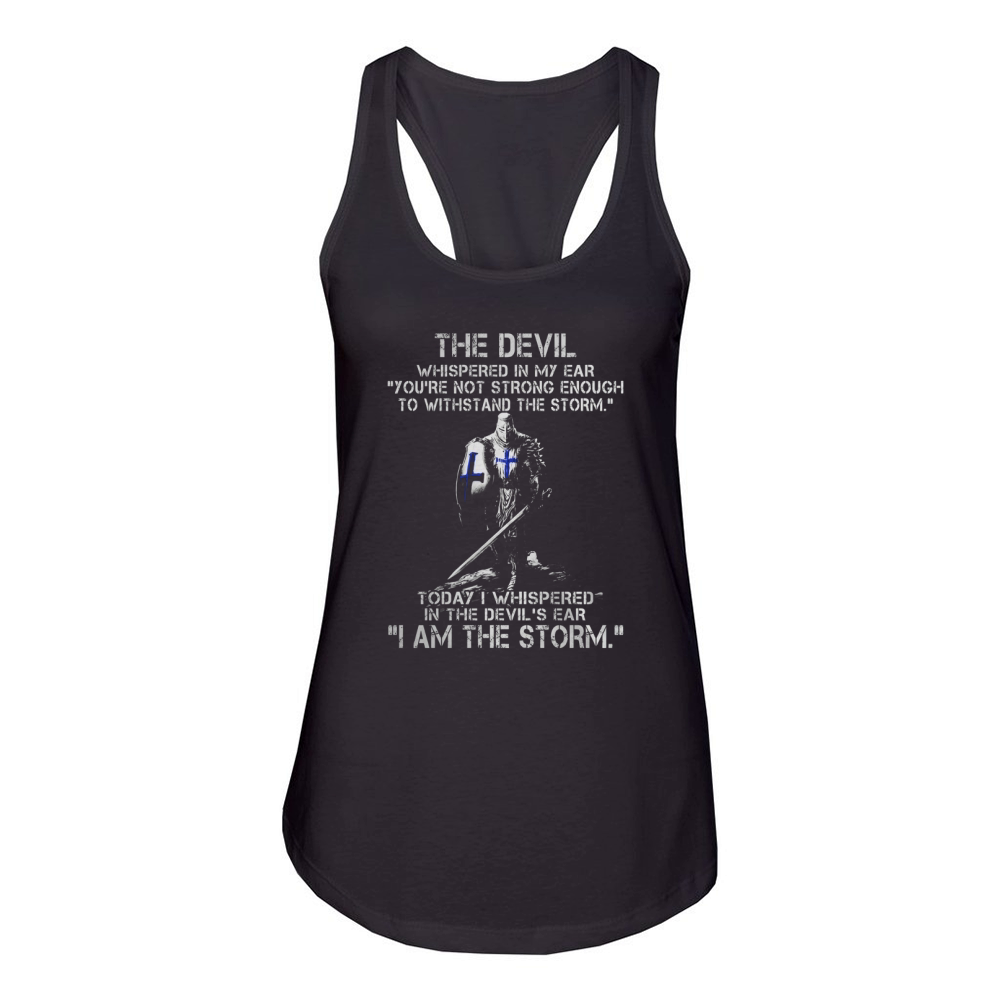 Warrior Shirt - I AM THE STORM - KNIGHTS TEMPLAR - Warrior Women's Racerback Tank