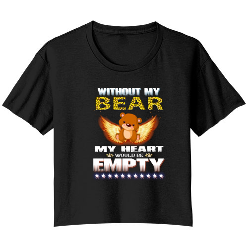 BEAR Animals,BEAR Pets,BEAR Black Friday,BEAR Holiday,BEAR Lover Bella Ladies Flowy Crop T-shirt