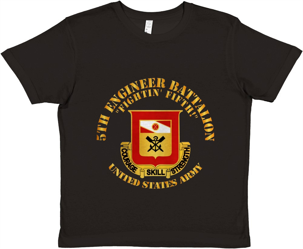 5th Engineer Bn -  Fightin Fifth T-Shirt Premium Kids Crewneck T-shirt