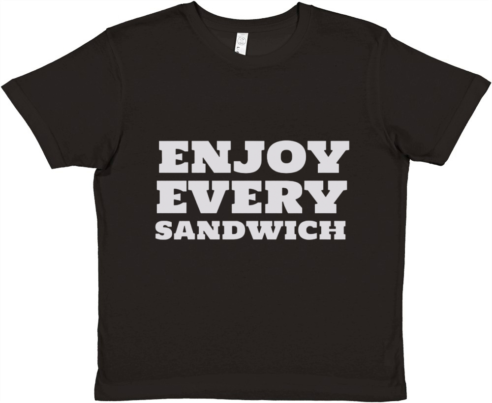 Warren Zevon Quote Enjoy Every Sandwich Inspirational Shirt Premium Kids Crewneck T-shirt