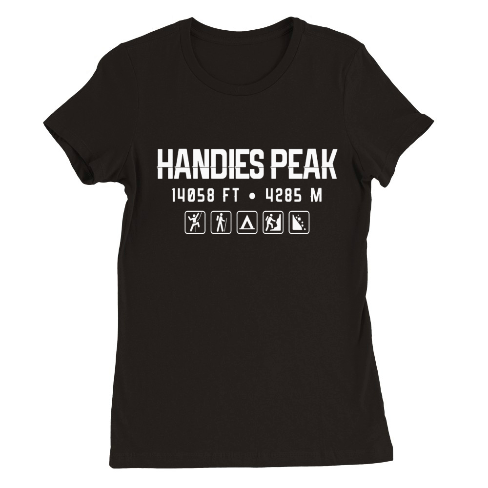 Handies Peak Colorado Mountain 14er Shirt Premium Womens Crewneck T-shirt