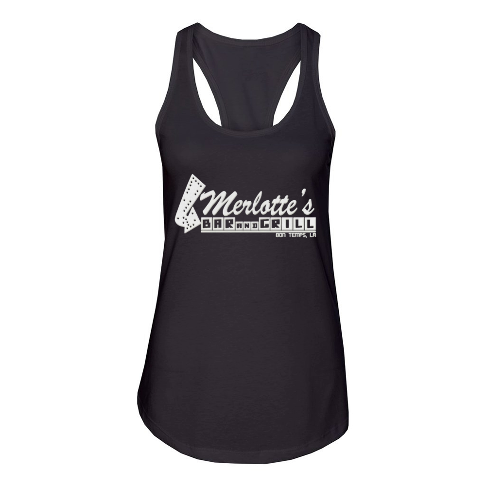 Merlottes Bar Grill Sign T Shirt T-Shirt Women's Racerback Tank