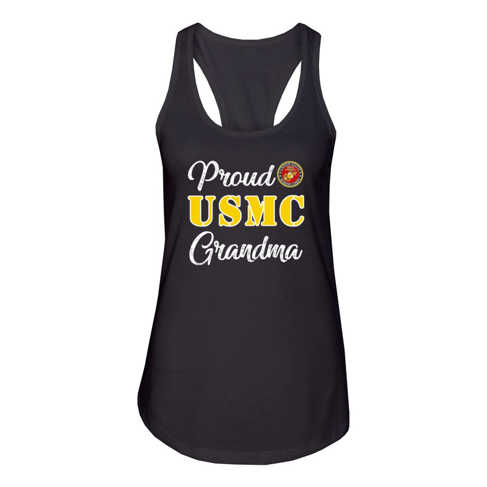 Proud US Marine Corps Grandma Women's Racerback Tank