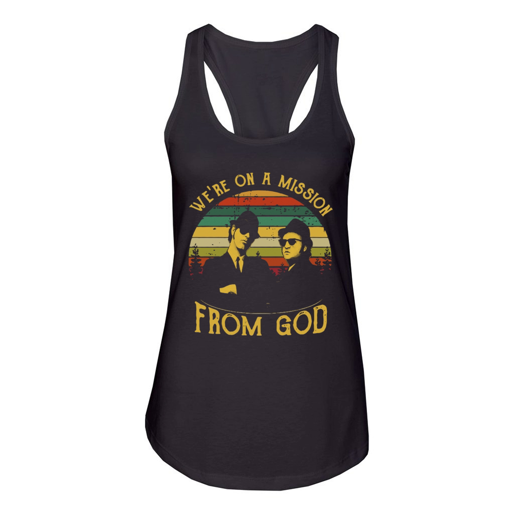 The Blues Brothers we’re on a mission from God Women's Racerback Tank