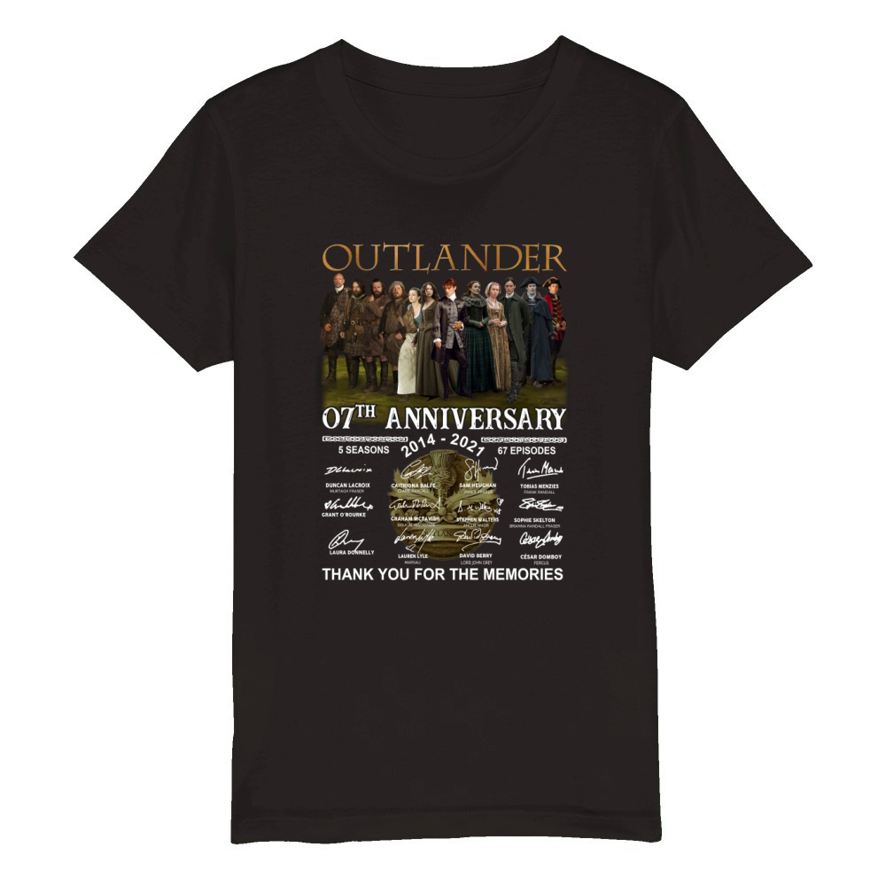 Outlander 07th anniversary 2014 2021 thank you for the memories signatures Organic Kids Crewneck T-shirt
