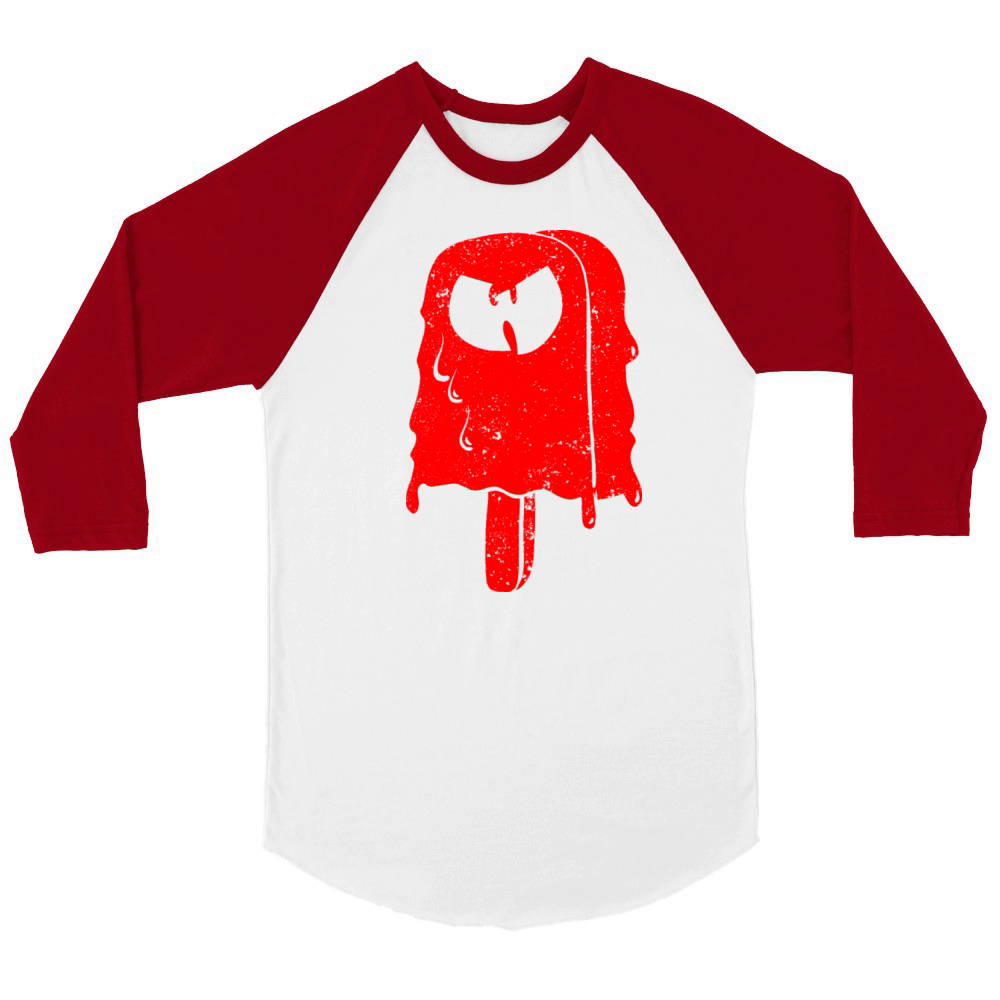 icecream wutang red Unisex ¾ sleeve Raglan T-shirt