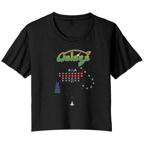Galaga T-Shirt Bella Ladies Flowy Crop T-shirt