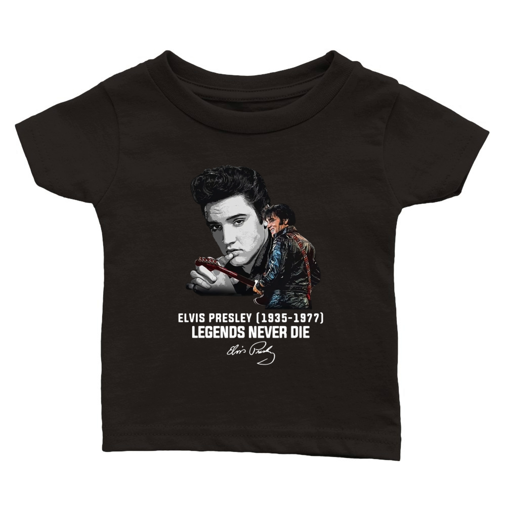 Elvis Presley 1935 1977 Legends Never Die Signature shirt Classic Baby Crewneck T-shirt