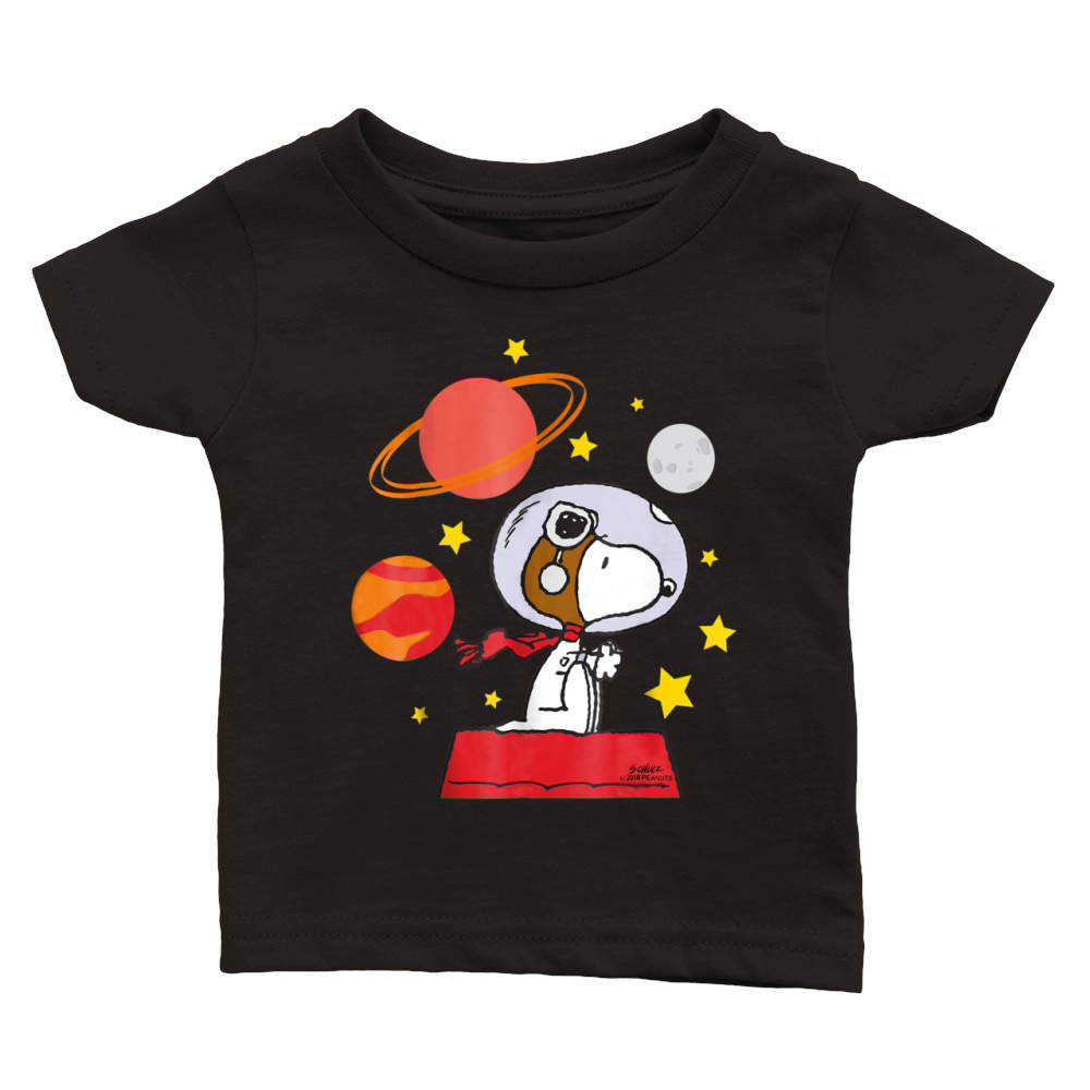 Peanuts Snoopy Space Pilot Mars, Moon And Saturn shirt Classic Baby Crewneck T-shirt