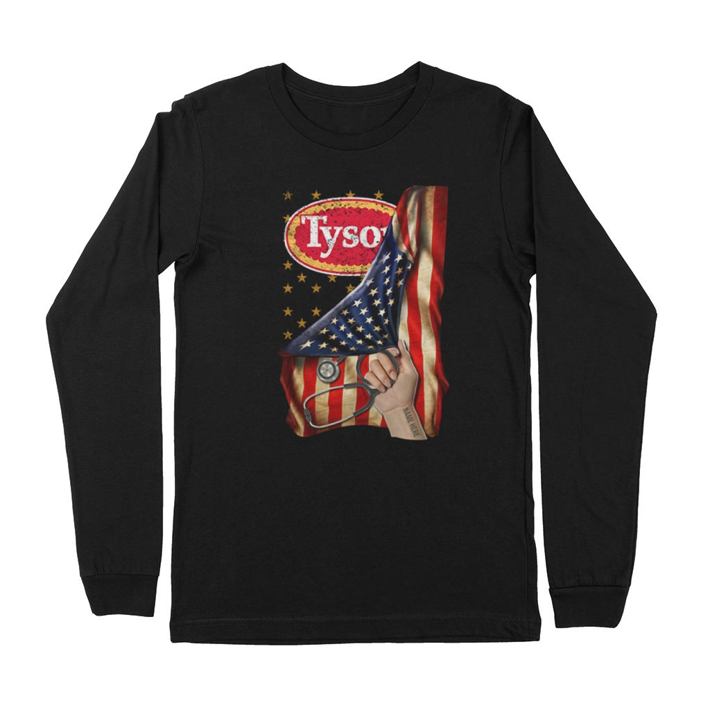 Tyson Foods America Flag inside me shirt Premium Long Sleeve