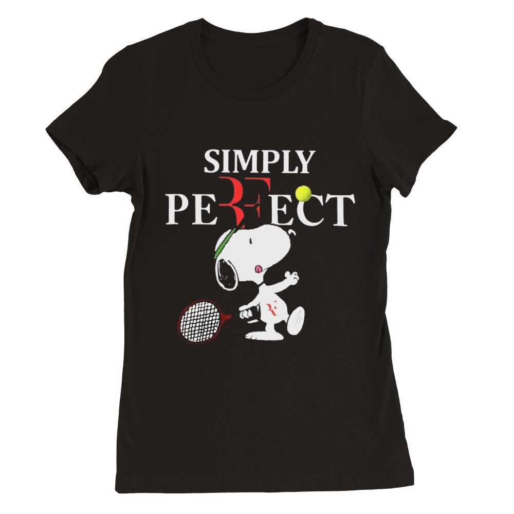 Roger Federer  Snoopy Simply Pefect Premium Womens Crewneck T-shirt
