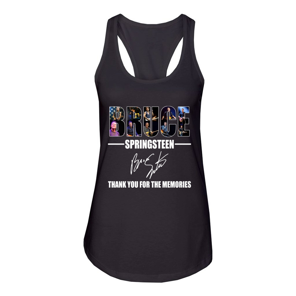 Bruce Springsteen thank you for the memories shirt Women's Racerback Tank