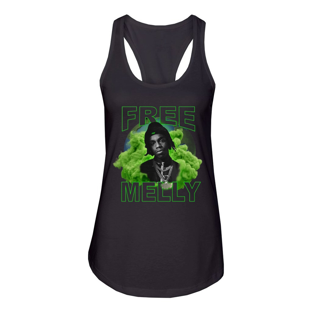 free melly shirt Women's Racerback Tank