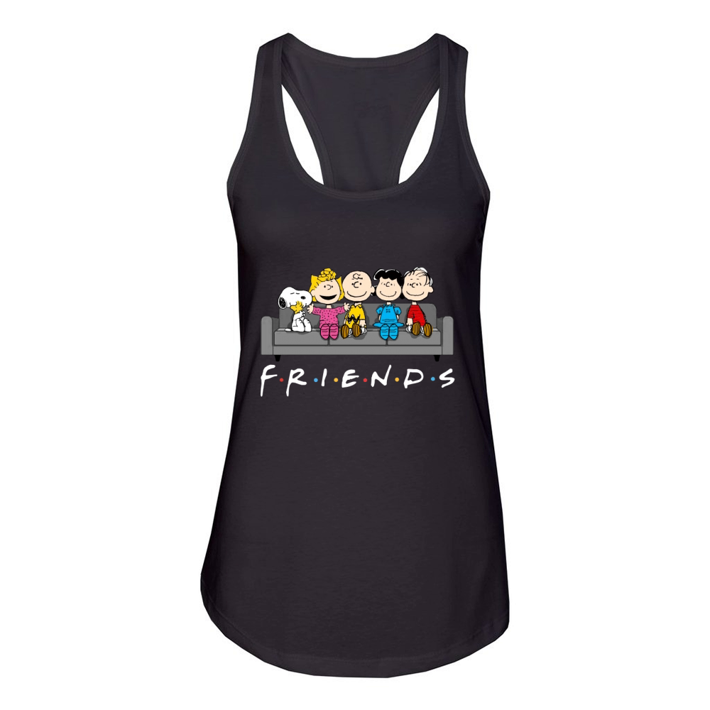 Snoopy Friends TV Show Women's Racerback Tank