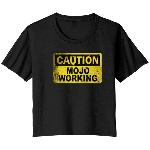 Mojo Working - Blues Music Bella Ladies Flowy Crop T-shirt