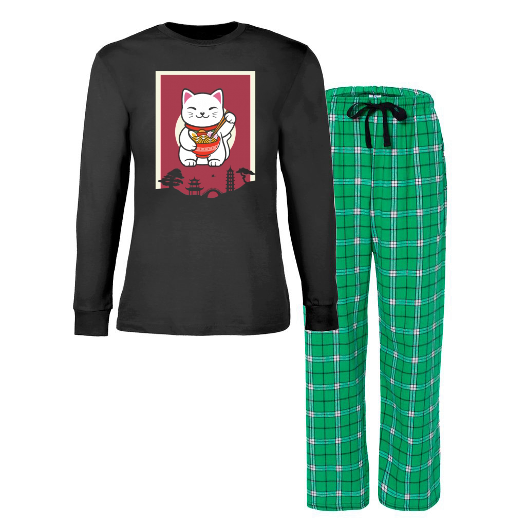 Ramen Cat Kawaii Anime Japanisches Kawaii Neko Women's Christmas Pajamas