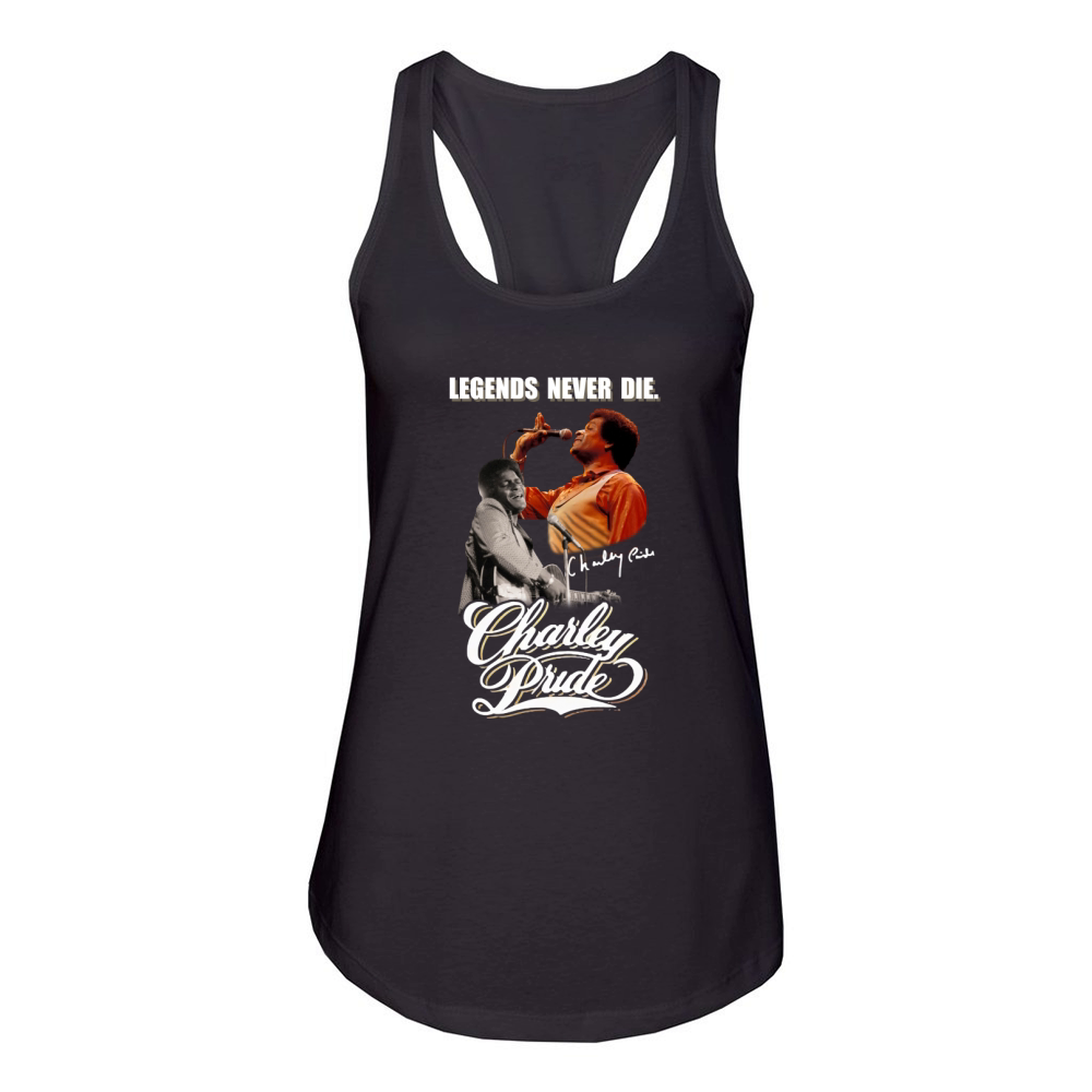 Legends never die Charley Pride signature Women's Racerback Tank