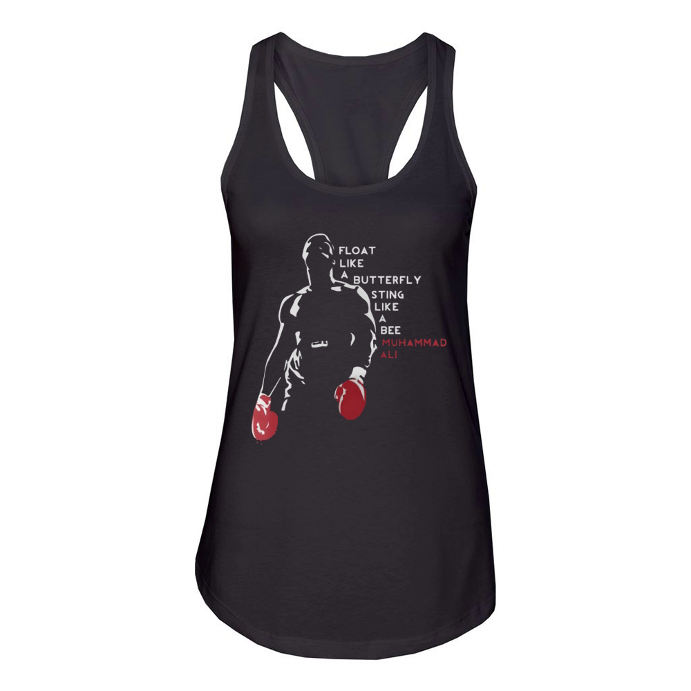 Muhammad Ali float like a butterfly sting like a bee Women's Racerback Tank