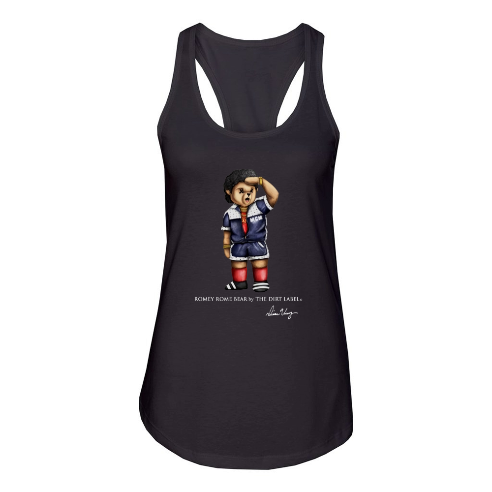 Romey Rome Bear By The Dirt Label Signature Women's Racerback Tank