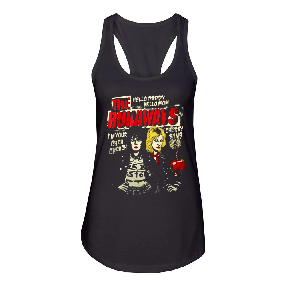 The Runaways  Cherry Bomb Tshirt Women's Racerback Tank