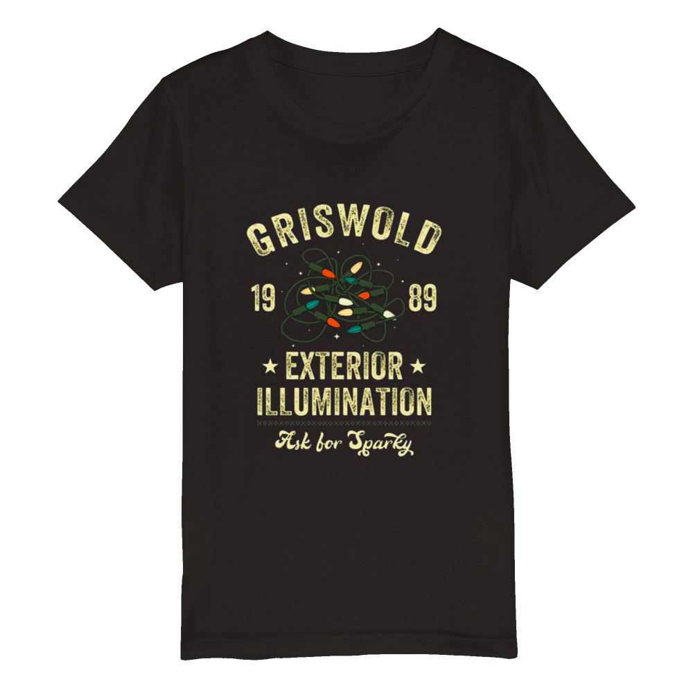 Griswold 1989 Exterior Illumination Christmas Tree Organic Kids Crewneck T-shirt