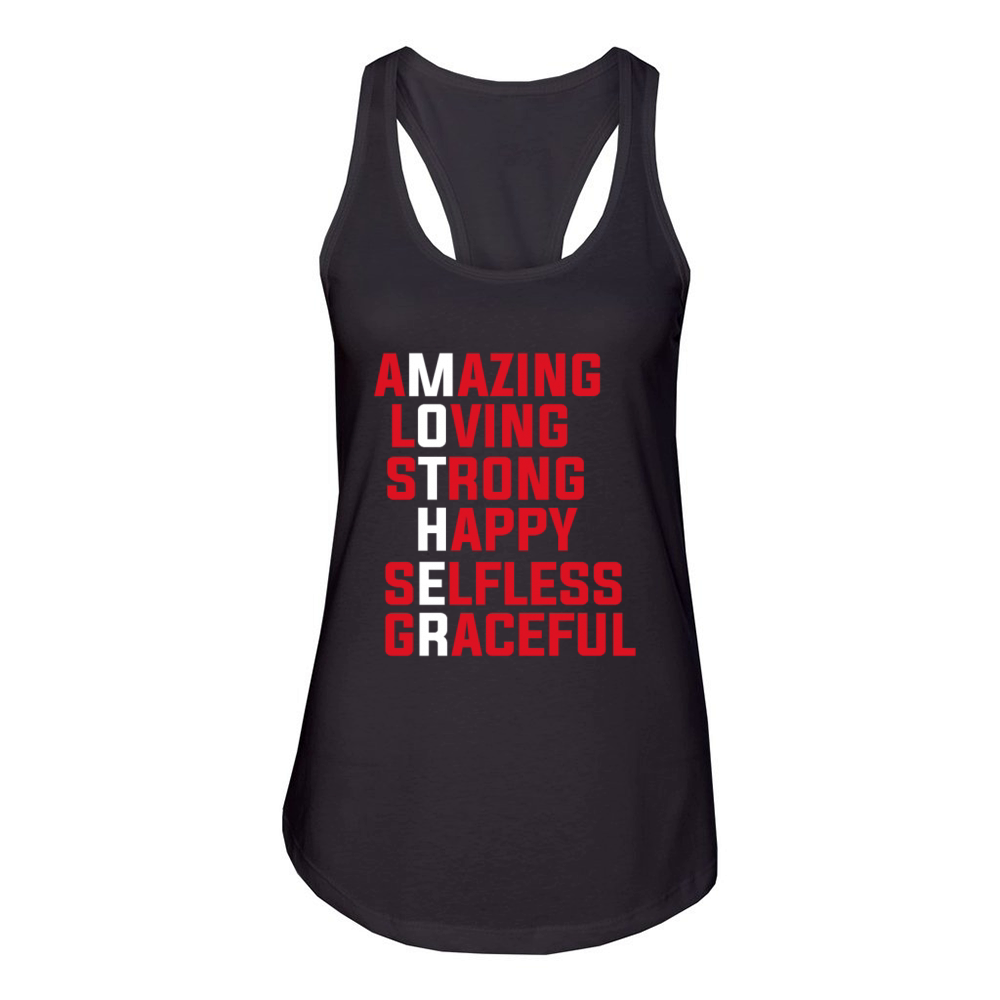 Funny Mother Mother’s day Gift Idea Tee For Mom Women's Racerback Tank
