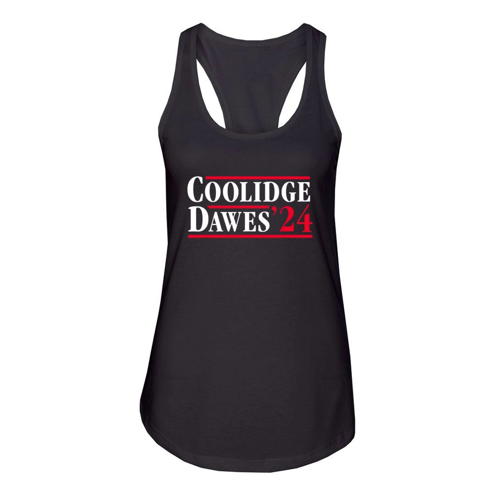 President Calvin Coolidge 1924  Retro 4Th Of July Women's Racerback Tank