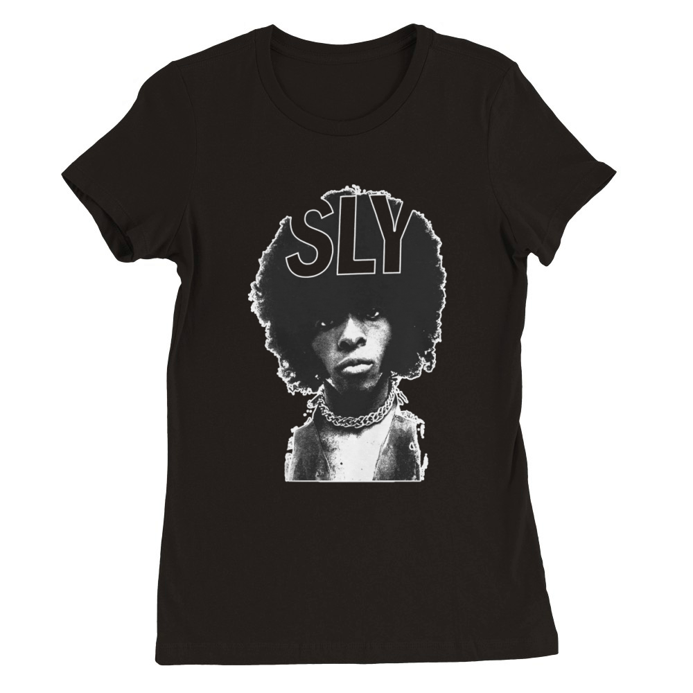 SLy Stone Portrait T-Shirt Premium Womens Crewneck T-shirt