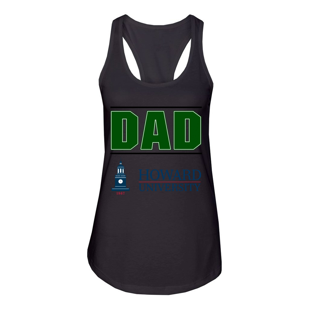 Howard University Proud Dad Parents Day 2020 Women's Racerback Tank